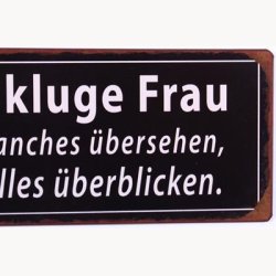Skilt - Eine kluge frau