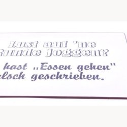 Skilt - Lust auf 'ne runde joggen?