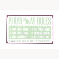 Skilt - Playroom rules