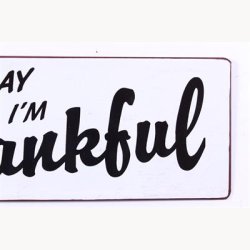 Skilt - Today i'm thankful