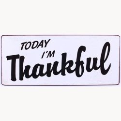 Skilt - Today i'm thankful