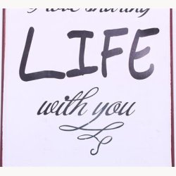 Skilt - I love sharing life with you