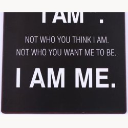 Skilt - I am who "i am"