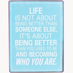 Skilt - Life is not about...