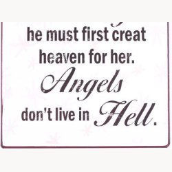Skilt - Angels don't live in hell...