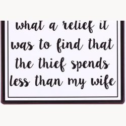 Skilt - One day my wife's credit card got stolen...