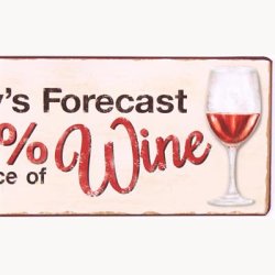 Skilt - 100 % chance of wine