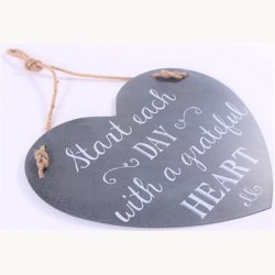 Skilt - start each day with a grateful heart