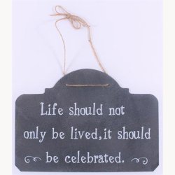 Skilt - Live should not only be lived...