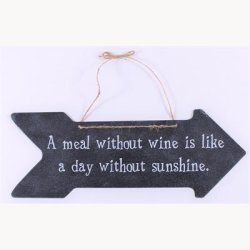 Skilt - A meal without wine is like...