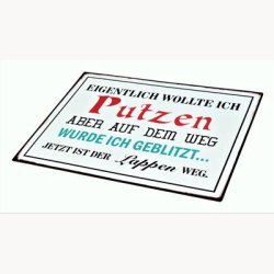 Skilt - Eigentlich wollte ich Putzen, aber auf dem Weg...