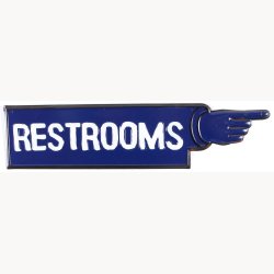 Skilt - Restrooms