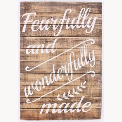 Tr Skilt - fearfully and wonderfully made