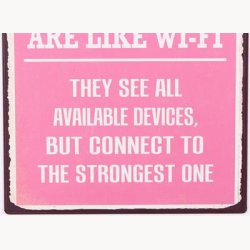 Skilt - Women are like WI-FI....