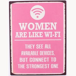 Skilt - Women are like WI-FI....