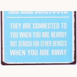 Skilt - Men are like bluetooth...