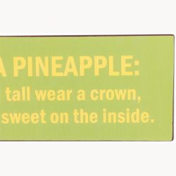 Skilt - be a pineapple: