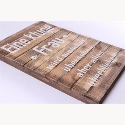 Tr Skilt - Eine kluge frau