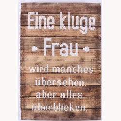 Tr Skilt - Eine kluge frau