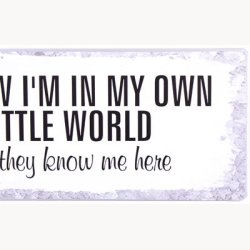 Skilt - I know i'm in my own little world...