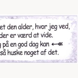 Skilt - Jeg har net den alder...