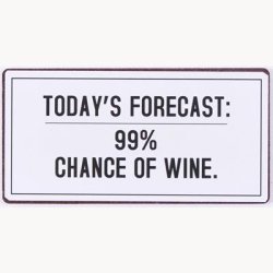 Magnet - Today's forecast: 99 % chance for wine.