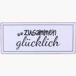 Skilt - Zusammen gl&uuml;cklich