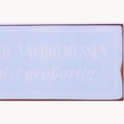 Sign- Ich hab nachgemessen du bist grossartig