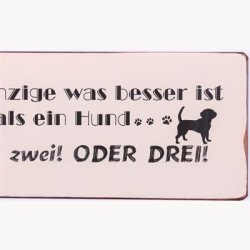 Skilt - Das einzige was besser ist als ein hund...