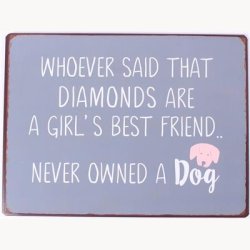 Skilt - Whoever said that diamonds are...