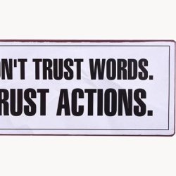 Skilt - I don't trust words. I trust actions