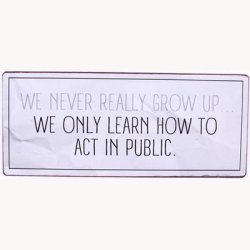 Skilt - We never really grow up...