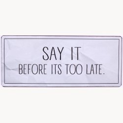 Skilt - Say it before ots too late