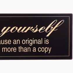 Skilt - Be yourself...