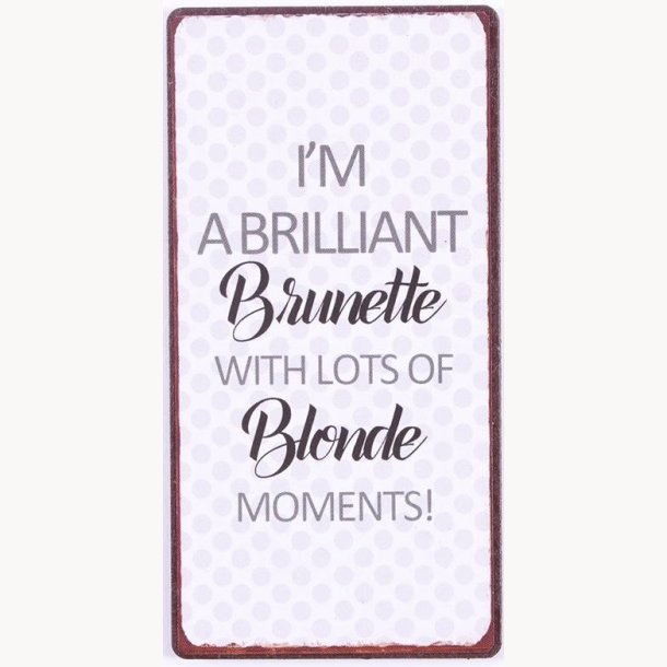 Magnet - I'm a brilliant brunette with lots of blonde moments !