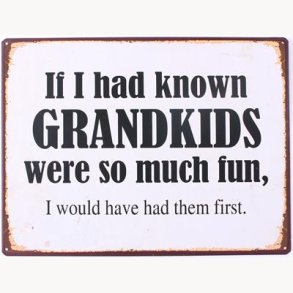 Sign - If i had known grandkids....