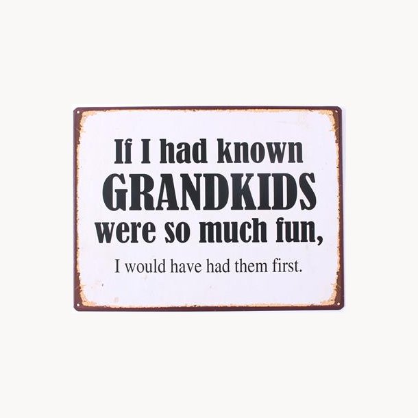 Skilt - If i had known grandkids....