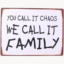 Skilt - You call it chaos we call it family