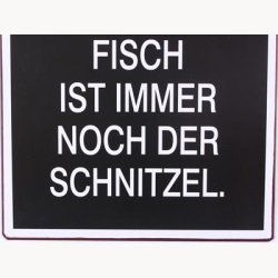 Skilt - Der leckerste fisch...
