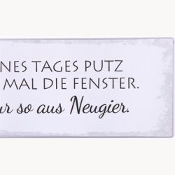 Skilt - Eines tages putz ich mal die fenster...