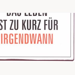 Skilt - Das leben ist zu kurz...