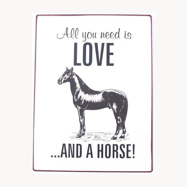 Sign - All you need is love, and a horse !