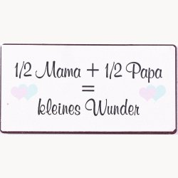 Magnet - 1/2 mama + 1/2 papa =