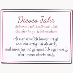 Skilt - Dieser jahr...
