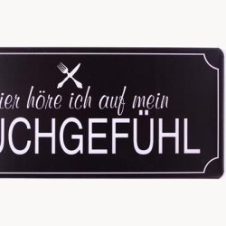 Skilt - Hier h&ouml;re ich auf mein bauchgef&uuml;hl