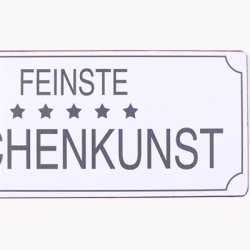 Skilt - Feinste k&uuml;chenkunst