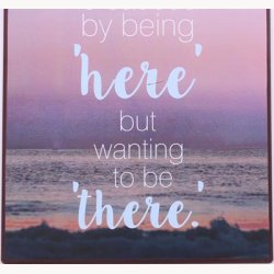 Skilt - Stress is caused by being "here"....