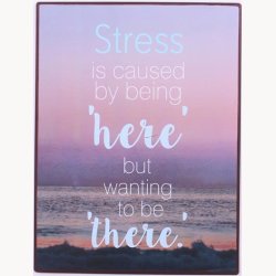 Skilt - Stress is caused by being "here"....