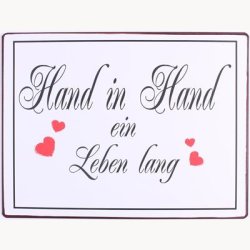 Skilt - Hand in hand ein leben lang