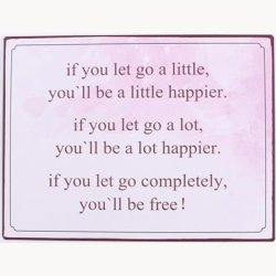 Skilt - If you let go a little...